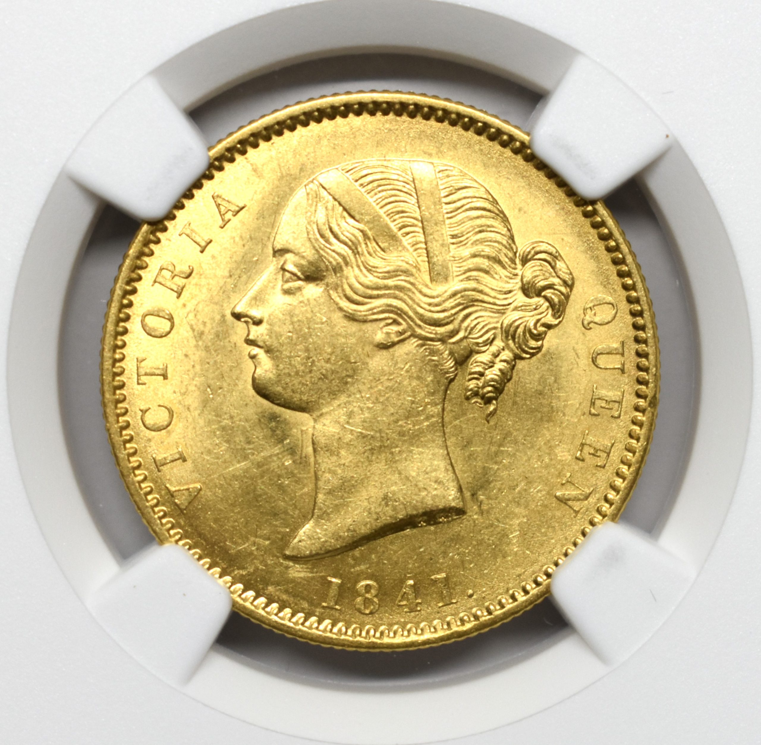1870年 ヴィクトリア女王 1モハール金貨 大英帝国の植民地 英領インド 
